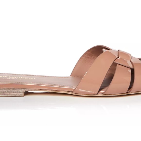 SAINT LAURENT TRIBUTE MULES IN PATENT LEATHER (39) - Picture 5 of 12